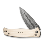 CIVIVI Incindie Ivory G10 HandleDamascus BladeButton Lock C23053-DS1 - KNIFESTOCK