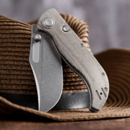 Vosteed Naga S35VN Stonewash Green Norplex UltreX™ Micarta A3902 - KNIFESTOCK