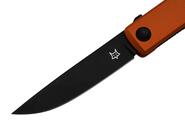Fox Knives FOX CHNOPS FOLDING KNIFE STAINLESS STEEL BECUT TOP SHIELD BLADE,ALUMINIUM ORANGE HANDLE F - KNIFESTOCK