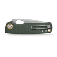 Vosteed Porcupine 14C28N Stonewash Green Micarta A2603 - KNIFESTOCK