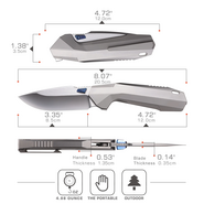 REMETTE RT-WK1-D M390, Titanium, Linerlock WK1-D - KNIFESTOCK