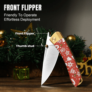 Kizer Mini MoMo Nitro-V AL &amp; Micarta -  Xmas edition - KNIFESTOCK