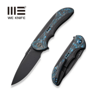 WE Black Titanium Handle With Arctic Storm Fat Carbon Fiber Inlay Black Stonewashed CPM 20CV Blade N - KNIFESTOCK