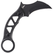 Fox Knives MARCAIDA TRIBAL K FIXED KNIFE STAINLESS STEEL N690co TOP SHIELD BLADE,G10 BLACK HANDLE FX - KNIFESTOCK