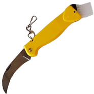 FOX KNIVES FOX MUSHROOM FOLDING BODFE STAINLESS STEEL 420C BLADE, ABS Yellow Handle 406 y - KNIFESTOCK