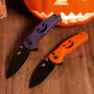 Kizer Halloween Special Button Liner Lock Mini Grouper Azo Nitro V G10 V3669A5 - KNIFESTOCK