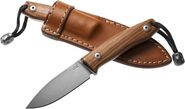 Lionsteel Fixed knife m390 blade Santos wood handle, leather sheath, Ti Pearl M1 ST - KNIFESTOCK