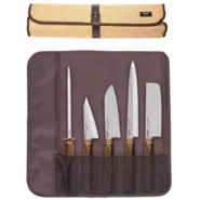 Dellinger Set of 4 japan knives and sharpening steel in rolling bag Pirge TITAN® - KNIFESTOCK