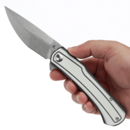 Tenable Knives Kratos Stonewashed Nitro-V White &amp; Black G10 - KNIFESTOCK