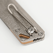 Vosteed Parallel S35VN Satin &amp; Brushed,Arctic Crackle Titanium - KNIFESTOCK