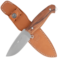 Viper-veitsen kiinteä terä, 3,8 mm Satin Finish ja kahva lehtipuukahvoilla. - KNIFESTOCK