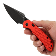 Tenable Knives Fenrir Blackwash Nitro V, Röd Anodiserad Aluminium + Fiskfjäll - KNIFESTOCK