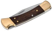 BUCK 110 Hunter Lockback, Ébenfa Markolat, Bőr Tok BU110 - KNIFESTOCK