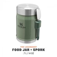 STANLEY CLASSIC series Food Jar With Spork - Hammertone Green 0,4L - KNIFESTOCK