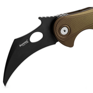 LionSteel L.E.One Mid Kokkupandav nuga VANA MUST M390 tera, ROHELINE alumiiniumkäepide - KNIFESTOCK