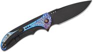 WE Black Titanium Handle With Flamed Titanium Inlay Black Stonewashed CPM 20CV Blade Nested Frame Lo - KNIFESTOCK