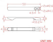 Civivi  Plain Titanium Clip With 3 Sets Titanium Screws T001C - KNIFESTOCK