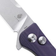 Kizer Swaggs Swayback Button Lock Knife Purple G-10 - V3566N1 - KNIFESTOCK