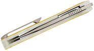 Petrified Fish PFE06 Nightingale Sand blasting 14C28N Yellow G10 PFE06YP - KNIFESTOCK