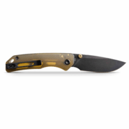 Vosteed Marten 154CM Black Stonewash Amber PEI A1607 - KNIFESTOCK