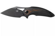 Bestech NUKE M390, Black Stonewash, Titanium+Black orange G10, Black BT2107E - KNIFESTOCK