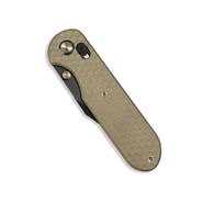 GEO Knife Ethereal Cutter Blackwash M390 Blade SW Bronze Ti - KNIFESTOCK