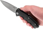 Lionsteel Liner Lock Sleipner Blade, BLACK G10 handle, IKBS KUR BK - KNIFESTOCK