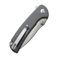 SENCUT Gray G10 Handle Satin Finished 9Cr18MoV Blade Button Lock S23032-2 - KNIFESTOCK
