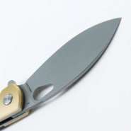 Vosteed Nightshade Elmax Stonewash Black Micarta &amp; Brass Bolster NSK002 - KNIFESTOCK