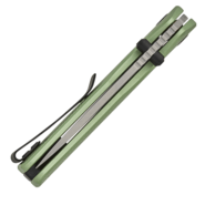 Vosteed Marten 154CM Stonewash Aluminium Vert A1602 - KNIFESTOCK