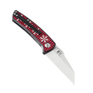 Kansept Little Main Street 154CM Plaid Red and Black G10 with Snowflake Print T2015AC - KNIFESTOCK