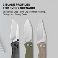 Kizer Drop Bear 2 | Nitro-V | Black &amp; Micarta | - KNIFESTOCK