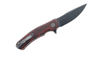 Petrified Fish PF949 Warrior Black Stonewash K110 Red Gmascus G10 PF949R - KNIFESTOCK