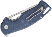 MKM VINCENT – MAGNACUT SW bld, DENIM CANVAS MICARTA hdl, S/S WIRE CLIP MK VCM-DC  - KNIFESTOCK