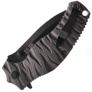 Smith and Wesson Black Ops 4 M.A.G.I.C. Assist Liner Lock Zwart 4034 Roestvrij Staal met 40% Kartelr - KNIFESTOCK