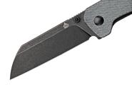  QSP Knife Penguin, Black Stonewash D2 blade, Blue Denim Micarta Handle QS130-B2 - KNIFESTOCK