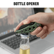 CIVIVI Green Aluminum HandleWith S/S Carabiner And Bottle OpenerBlack Stonewas - KNIFESTOCK