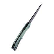 KUBEY Nova Liner Lock Flipper Folding Pocket Knife Jade G10 Handle KU117G - KNIFESTOCK
