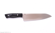 Brisa Chef 185-Black micarta 12C27 Flat BRS-23103 - KNIFESTOCK