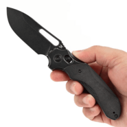 Kansept knives Quasar Blackwash 154CM 3CR,Black Micarta T1099V2 - KNIFESTOCK