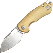 Giant Mouse ACE Riv Liner Lock Brass / Satin Magnacut RIV-LL-BRASS - KNIFESTOCK