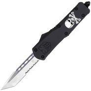 CobraTec Large FS-3 Jolly Roger Black Tanto Serrated 06CT133 - KNIFESTOCK