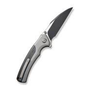 We Knife Ziffius Gray Titanium Handle With Twill Carbon Fiber Integral Spacer WE22024A-1 - KNIFESTOCK