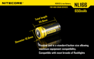 Nitecore RCR123A Li-ionbattery (NL166) - KNIFESTOCK