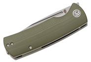 Petrified Fish PFP01 Beluga Sand blasting K110 Green G10 PFP01GR - KNIFESTOCK