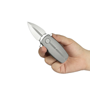 KB Fang Beadblast M390 Grey Ti with Diamond KB451A - KNIFESTOCK