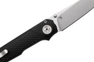 MKM MIURA – CPM Magnacut SW bld - SOLID Black Alu hdl, BUTTON LOCK - REV. S/S CLIP MK MI-ABK - KNIFESTOCK
