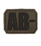 Mil-Tec PATCH 3D BLOOD AB NEGATIV oliva 16831601 - KNIFESTOCK