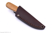 Brisa Necker 70-Mustard micarta 12C27 Scandi Sheath Necker 70 Leather BRS-001-9826-1549 - KNIFESTOCK