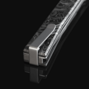 Ocaso Solstice Engraved Titanium + Satin / Topo Pattern 10ETS - KNIFESTOCK